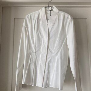 The Fold Avio Cotton Shirt, White, US 6, UK 10, NWT